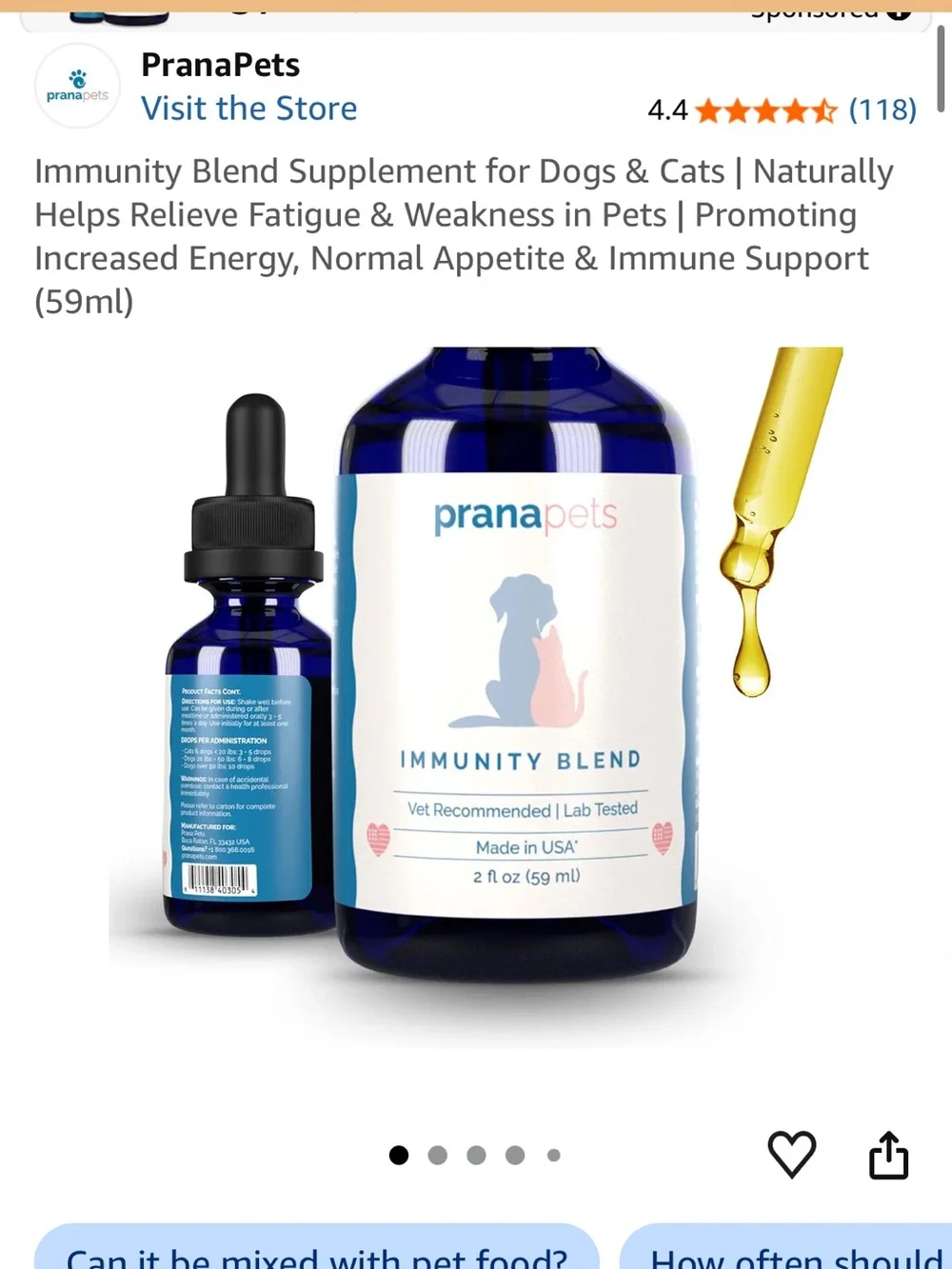 Prana Pets Immunity Blend - Blue & Pink Packaging